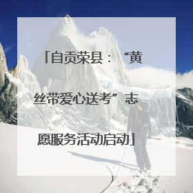 自贡荣县：“黄丝带爱心送考”志愿服务活动启动