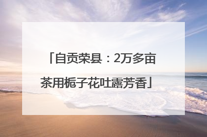 自贡荣县：2万多亩茶用栀子花吐露芳香