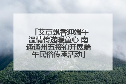 艾草飘香迎端午 温情传递暖童心 南通通州五接镇开展端午民俗传承活动