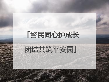 警民同心护成长 团结共筑平安园