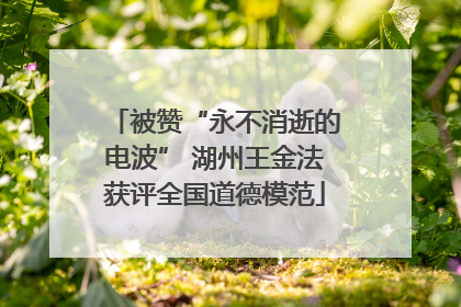 被赞“永不消逝的电波” 湖州王金法获评全国道德模范