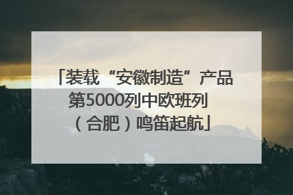 装载“安徽制造”产品 第5000列中欧班列（合肥）鸣笛起航