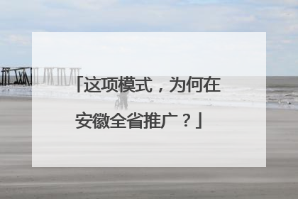 这项模式，为何在安徽全省推广？