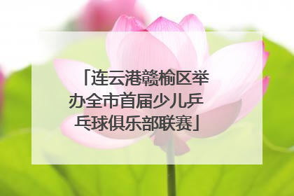 连云港赣榆区举办全市首届少儿乒乓球俱乐部联赛