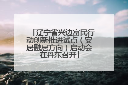 辽宁省兴边富民行动创新推进试点（安居融居方向）启动会在丹东召开