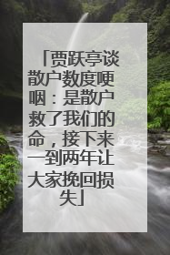 贾跃亭谈散户数度哽咽：是散户救了我们的命，接下来一到两年让大家挽回损失