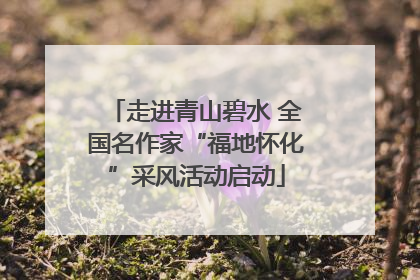 走进青山碧水 全国名作家“福地怀化”采风活动启动