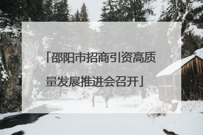 邵阳市招商引资高质量发展推进会召开