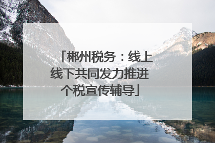 郴州税务：线上线下共同发力推进个税宣传辅导