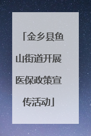 金乡县鱼山街道开展医保政策宣传活动