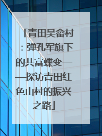 青田吴畲村：弹孔军旗下的共富蝶变——探访青田红色山村的振兴之路