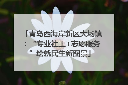 青岛西海岸新区大场镇：“专业社工+志愿服务”绘就民生新图景