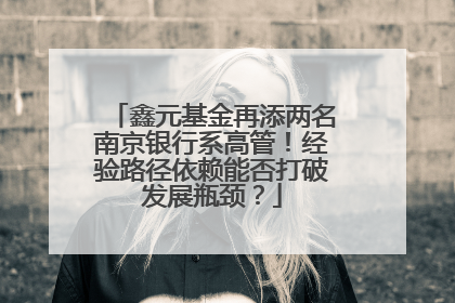 鑫元基金再添两名南京银行系高管！经验路径依赖能否打破发展瓶颈？