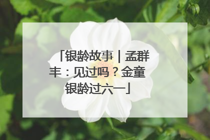 银龄故事｜孟群丰：见过吗？金童银龄过六一