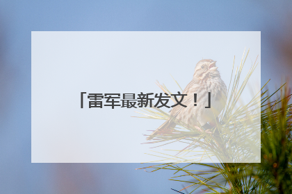雷军最新发文！