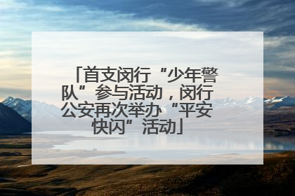 首支闵行“少年警队”参与活动，闵行公安再次举办“平安快闪”活动