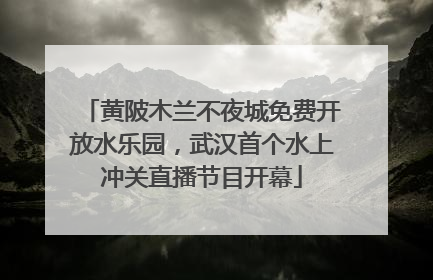 黄陂木兰不夜城免费开放水乐园，武汉首个水上冲关直播节目开幕