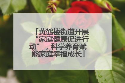 黄鹤楼街道开展“家庭健康促进行动”，科学养育赋能家庭幸福成长