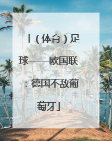 （体育）足球——欧国联：德国不敌葡萄牙