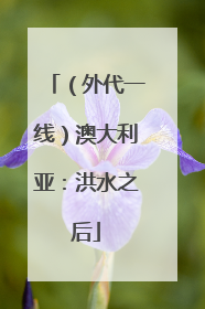 （外代一线）澳大利亚：洪水之后