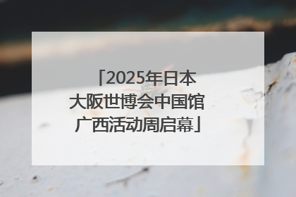 2025年日本大阪世博会中国馆广西活动周启幕