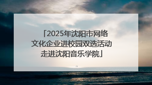 2025年沈阳市网络文化企业进校园双选活动走进沈阳音乐学院