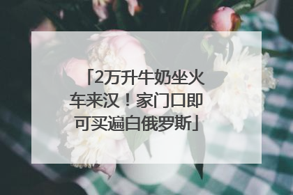 2万升牛奶坐火车来汉！家门口即可买遍白俄罗斯