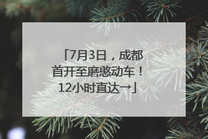 7月3日，成都首开至磨憨动车！12小时直达→