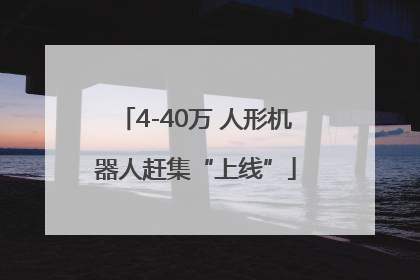 4-40万 人形机器人赶集“上线”