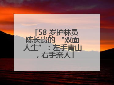 58 岁护林员陈长贵的 “双面人生”：左手青山，右手亲人