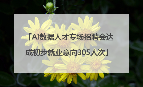 AI数据人才专场招聘会达成初步就业意向305人次