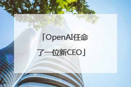 OpenAI任命了一位新CEO