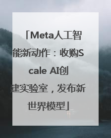 Meta人工智能新动作：收购Scale AI创建实验室，发布新世界模型